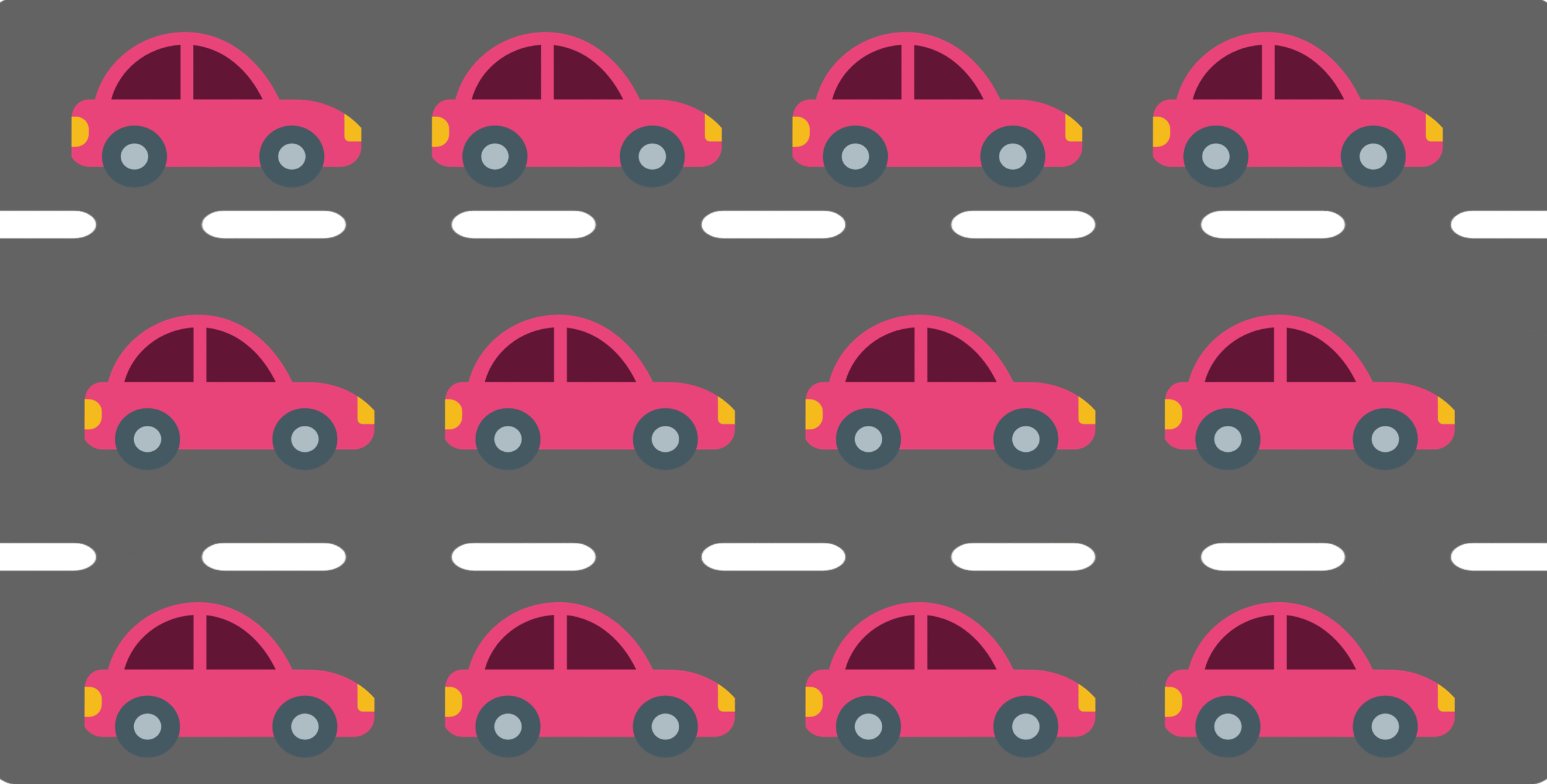 Visual representation of Quality of Service (QoS) with heavy traffic on a highway where cars move aside to prioritize an emergency vehicle.